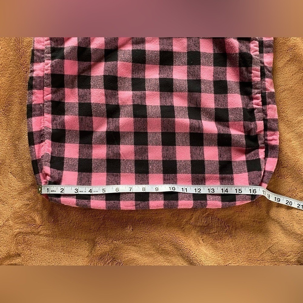 Vintage PINK Victoria's Secret 2008 Pink Solid/Checkered Reversible Tote Bag - Picture 9 of 9